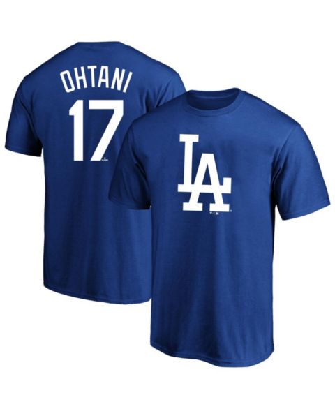Мужская футболка Fanatics Shohei Ohtani Royal Los Angeles Dodgers Big & Tall Name & Number