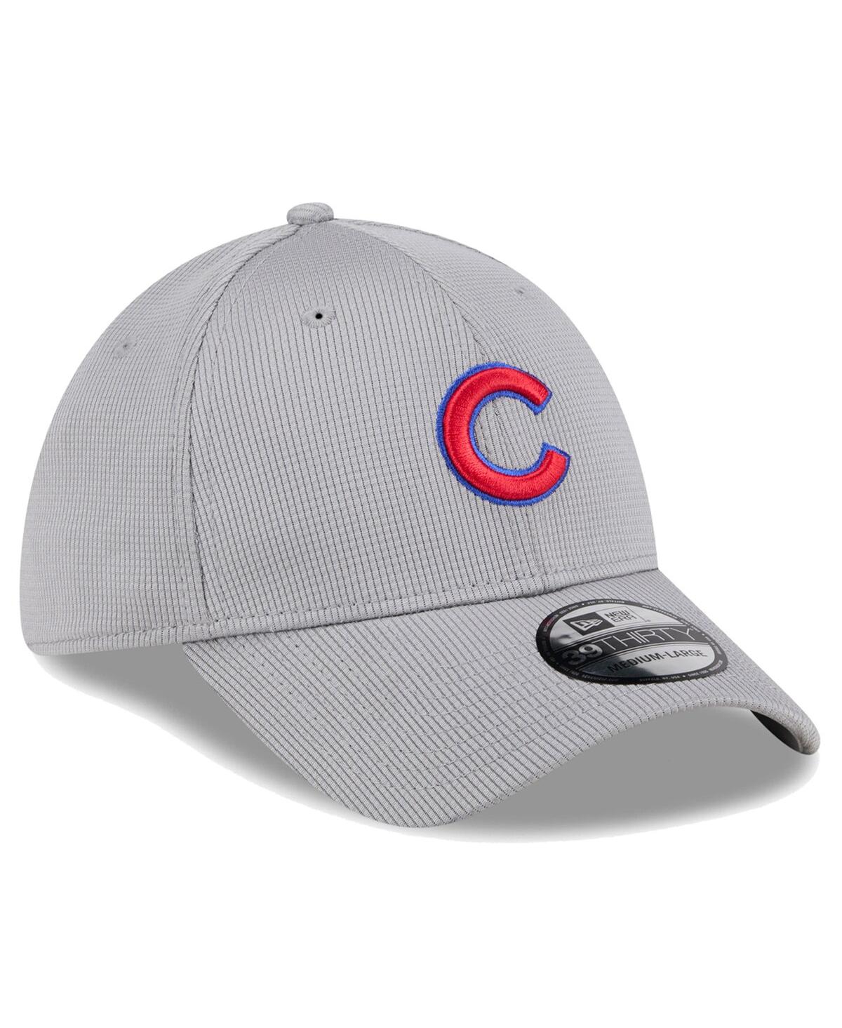 New Era Men's Gray Chicago Cubs Active Pivot 39thirty Flex Hat In Gray
