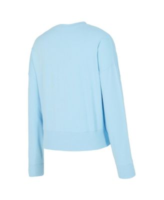 Women's&nbsp;2-Piece Light Blue Michigan Wolverines Elevation Tri-Blend Long Sleeve Top and Shorts Set