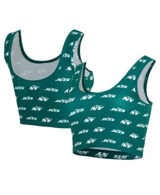 Concepts Sport - Women's Green New York Jets Record Allover Print Bralette