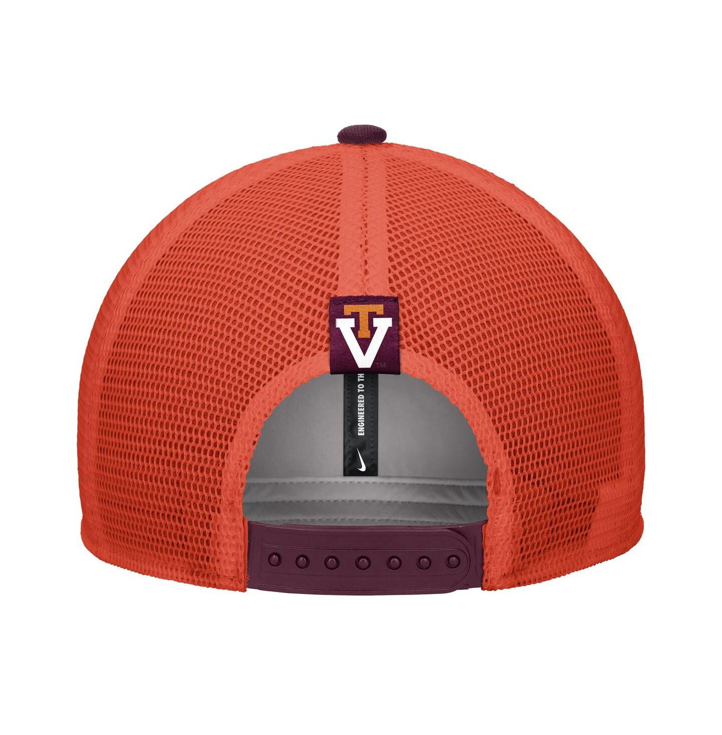 Мужская кепка Nike Maroon Virginia Tech Hokies Vintage Arch Rise Performance Trucker Adjustable Hat — фото 2