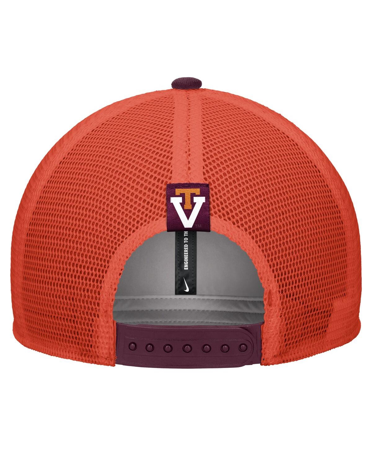 Nike Men's Maroon Virginia Tech Hokies Vintage Arch Rise Performance Trucker Adjustable Hat In Burgundy