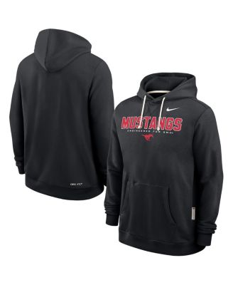 Nike - Men's Black SMU Mustangs 2025 Sideline Performance Pullover Hoodie