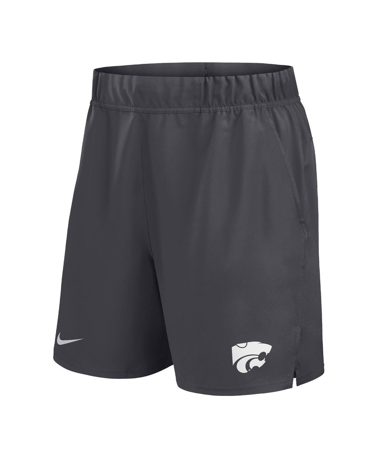 Nike Men's Anthracite Kansas State Wildcats Performance Victory Shorts In Gray