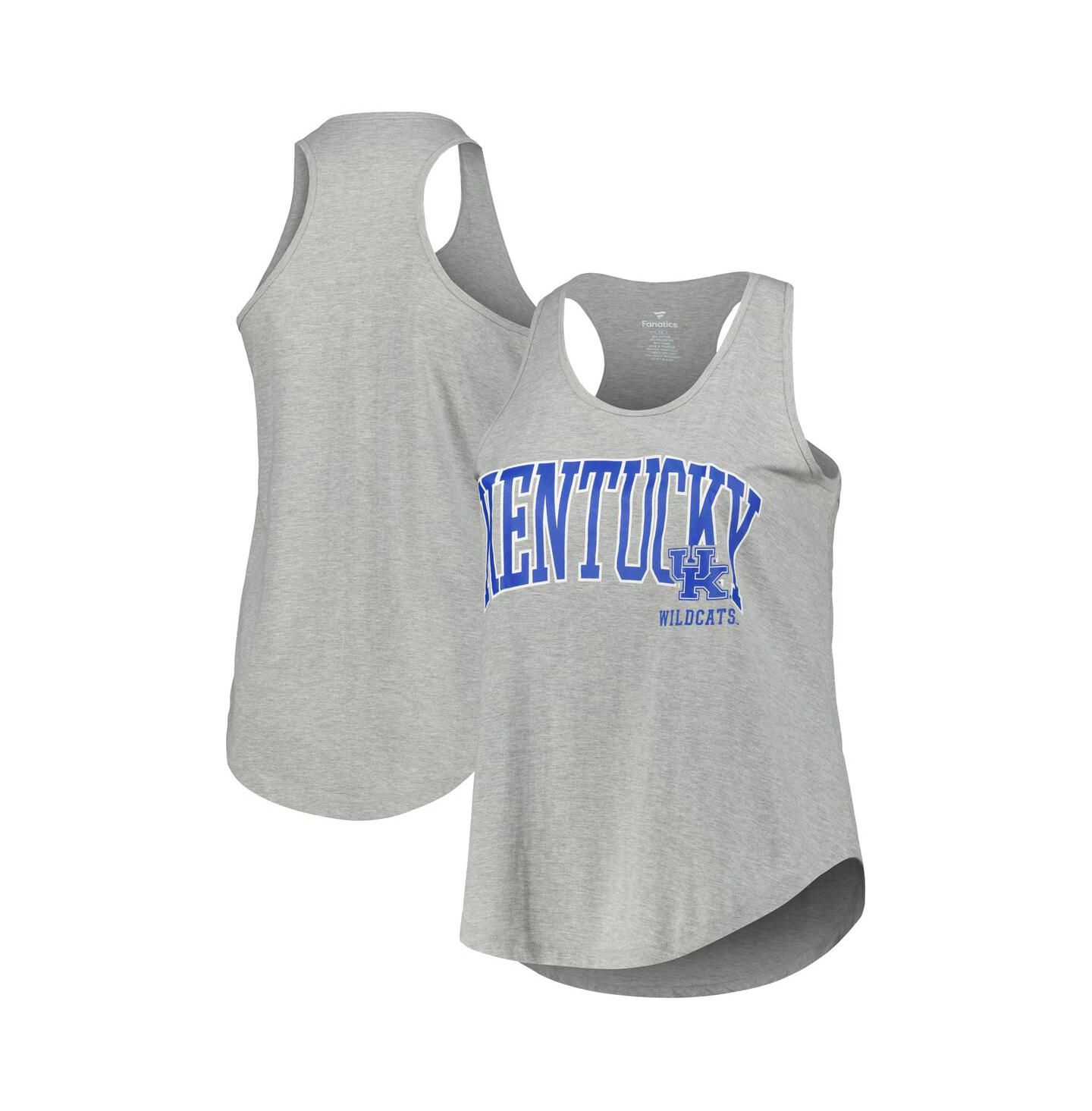 Женский топ Profile Heather Gray Kentucky Wildcats Arch Logo Racerback Scoop Neck — фото 1