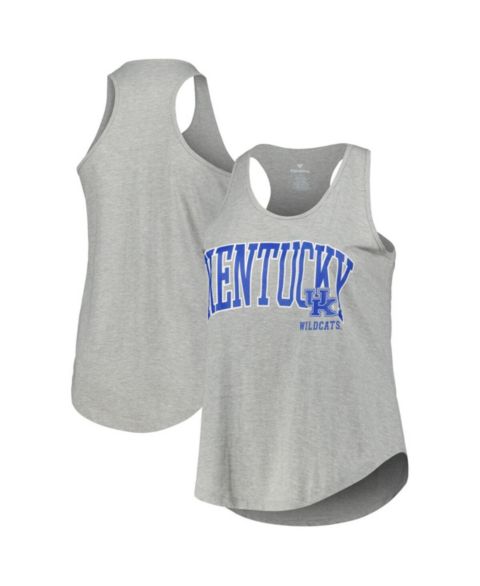 Женский топ Profile Heather Gray Kentucky Wildcats Arch Logo Racerback Scoop Neck
