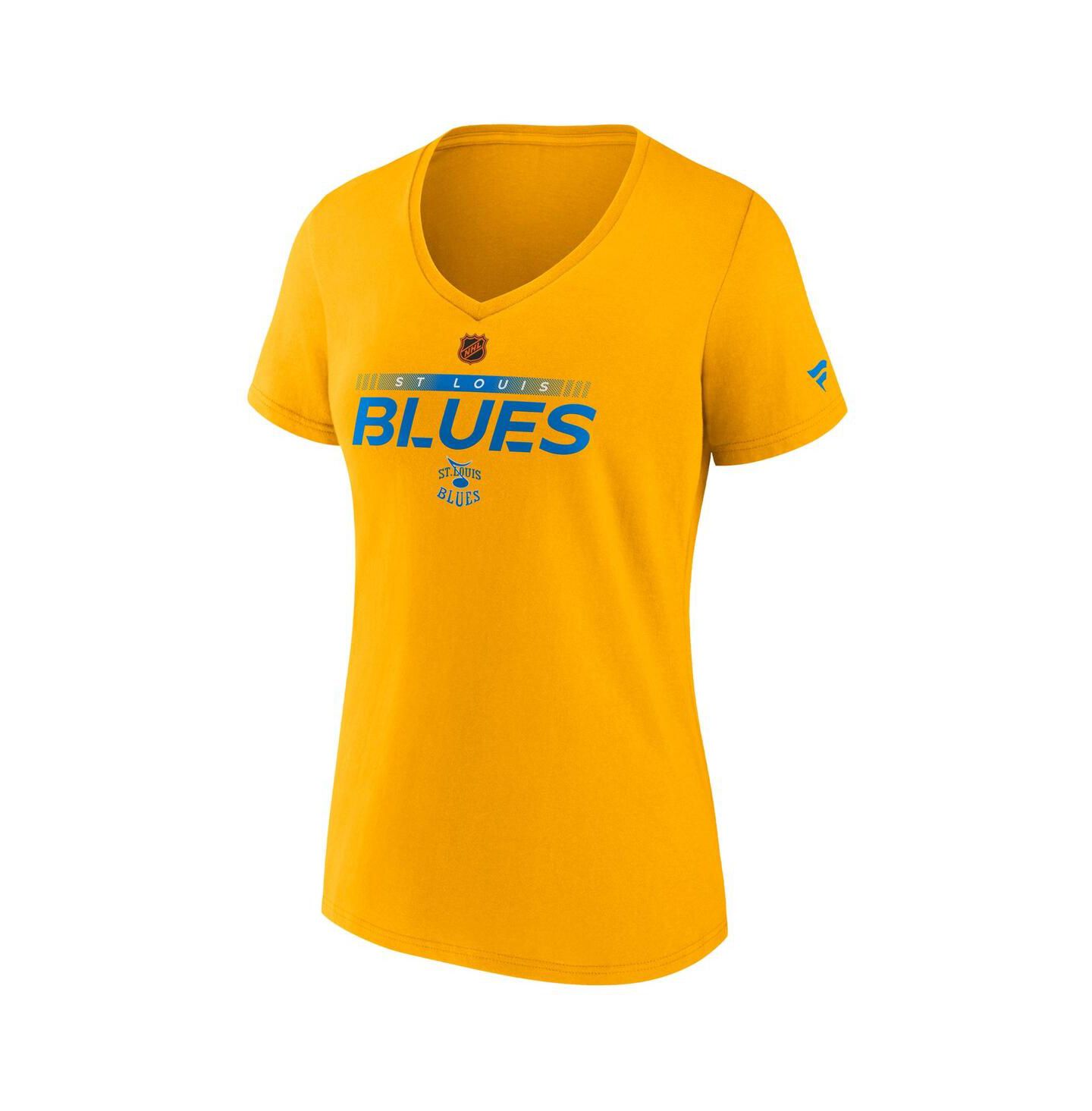 Женская футболка Fanatics Gold St. Louis Blues Special Edition V-Neck — фото 3