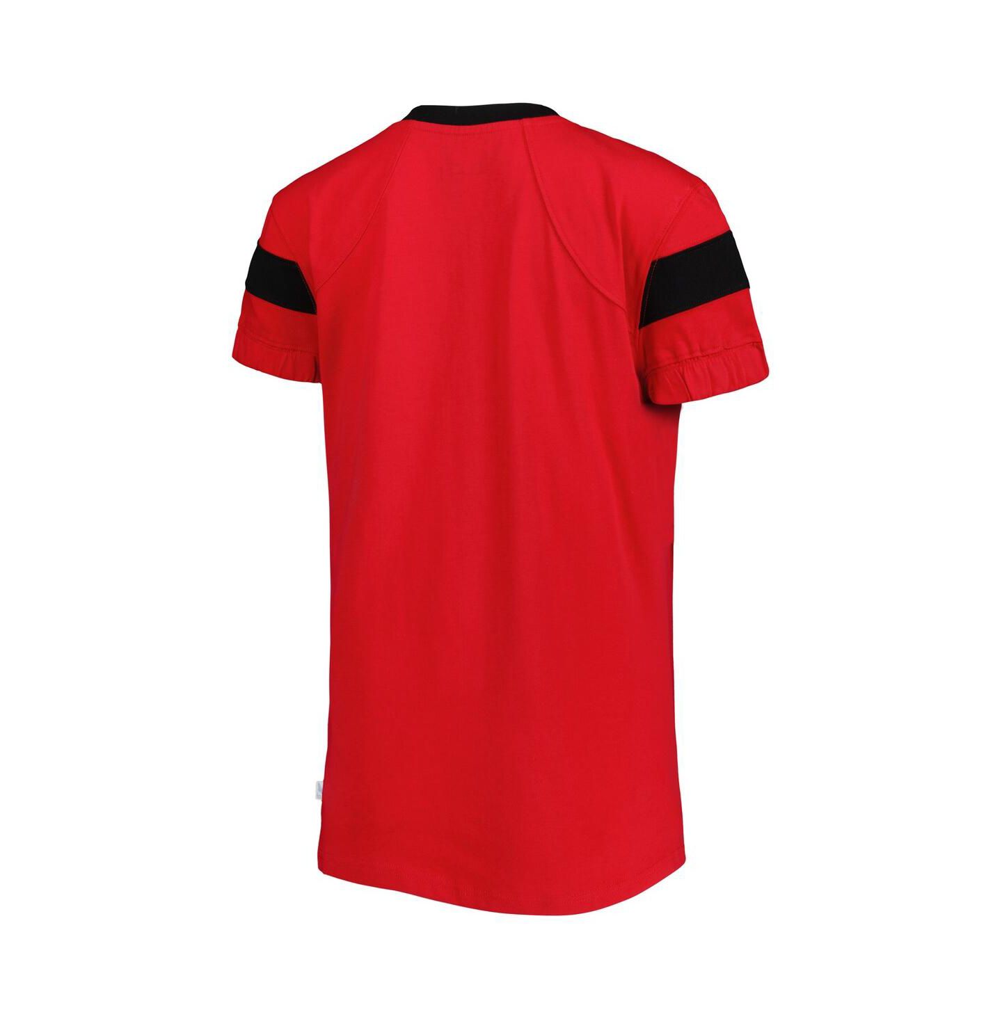 Женская футболка Touch Red Bubba Wallace Pre-Game V-Neck — фото 2