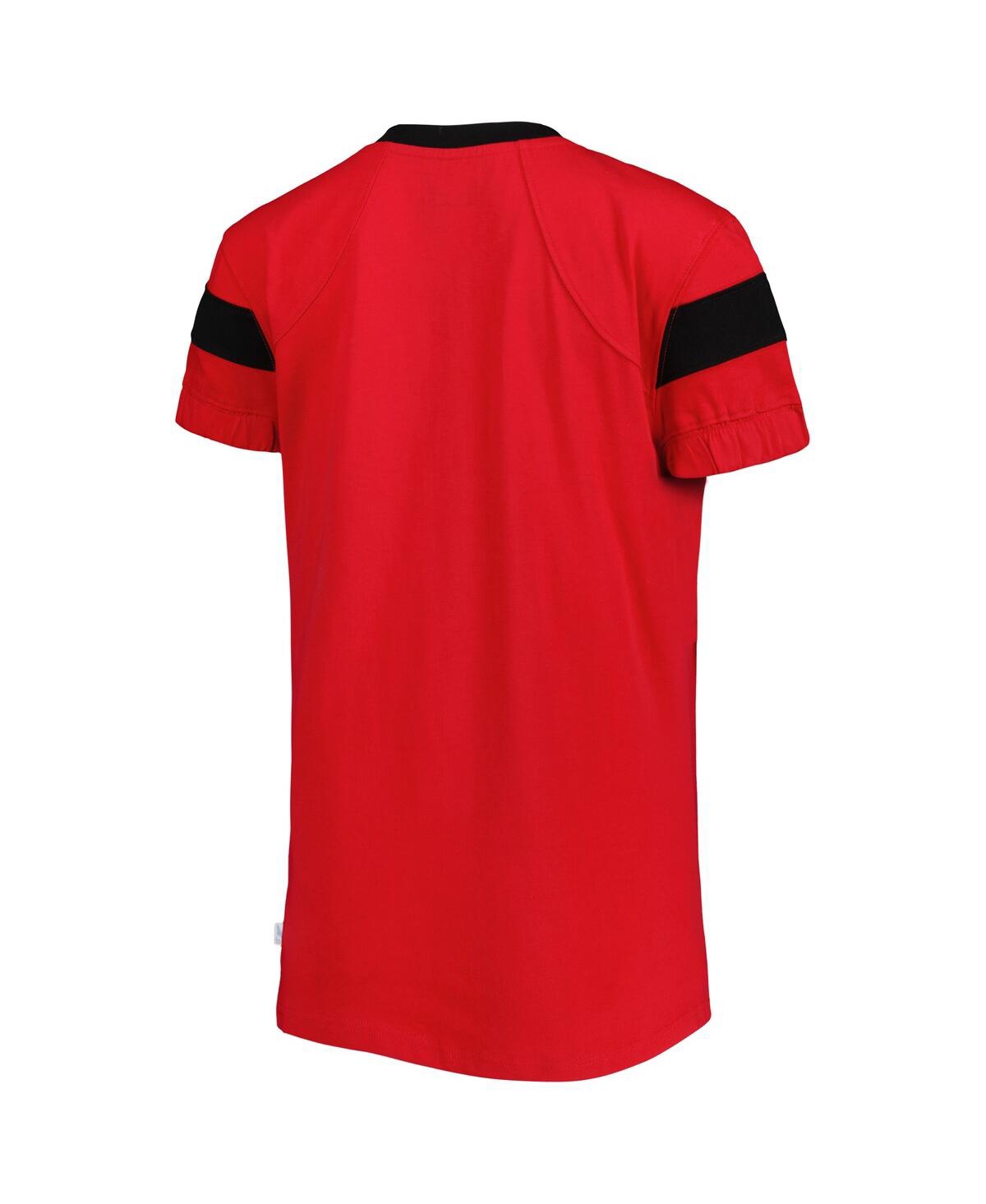 Touché Women's Red Bubba Wallace Pre-game V-neck T-shirt In Red