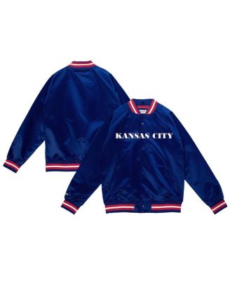 Mitchell & Ness - Men's Royal Kansas City Kings Lightweight Satin Full-Snap Jacket