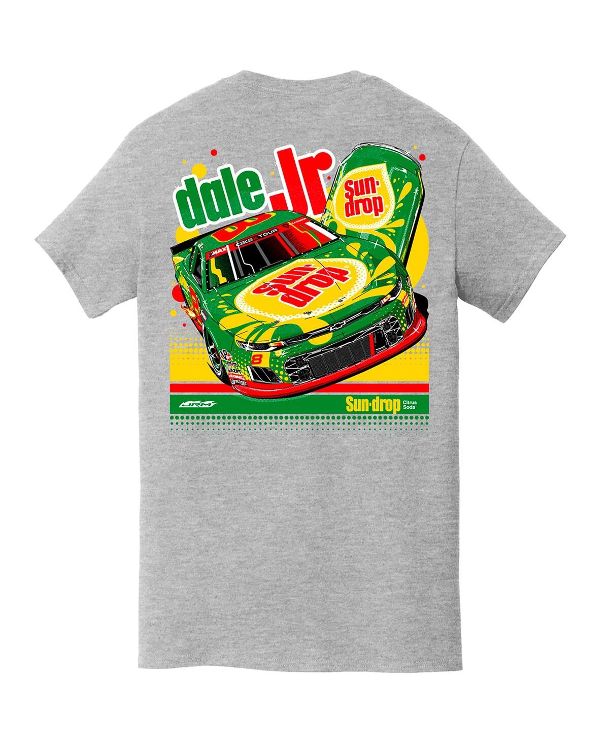 Jr Motorsports Official Team Apparel Men's Heather Gray Dale Earnhardt Jr. Sun Drop 8 Camaro Pocket T-Shirt