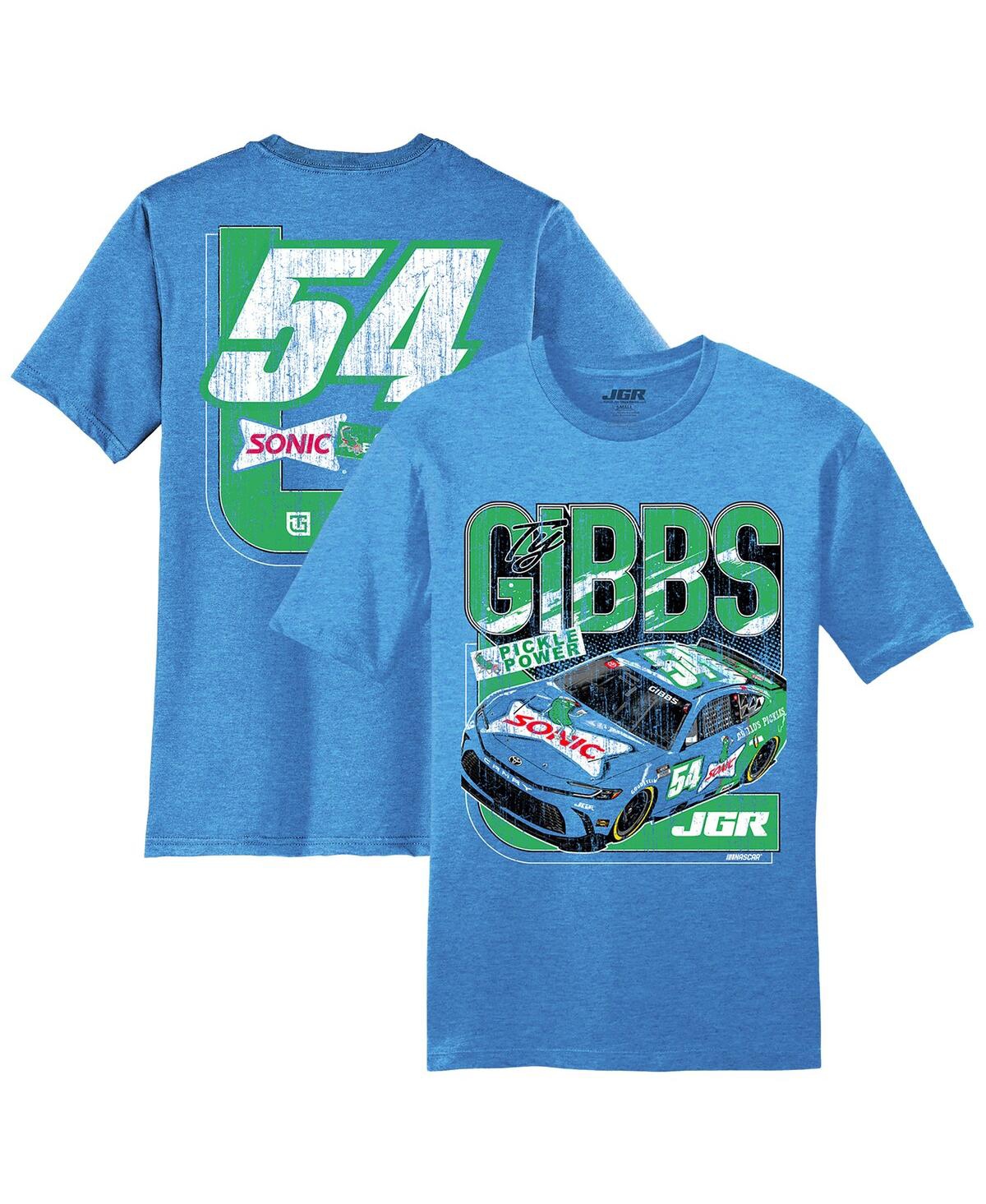 Joe Gibbs Racing Team Collection Men's Heather Royal Ty Gibbs Sonic T-shirt In Green