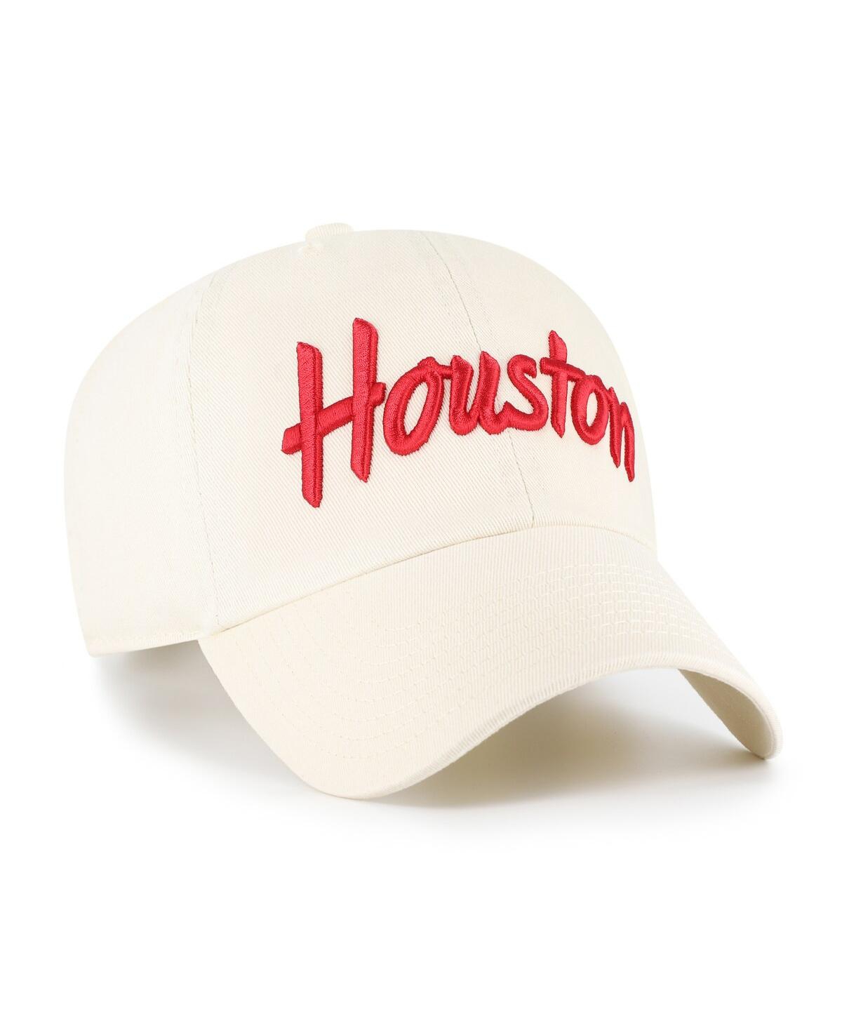 47 Brand Men's Sand Houston Cougars Clean Up Adjustable Hat In Sand