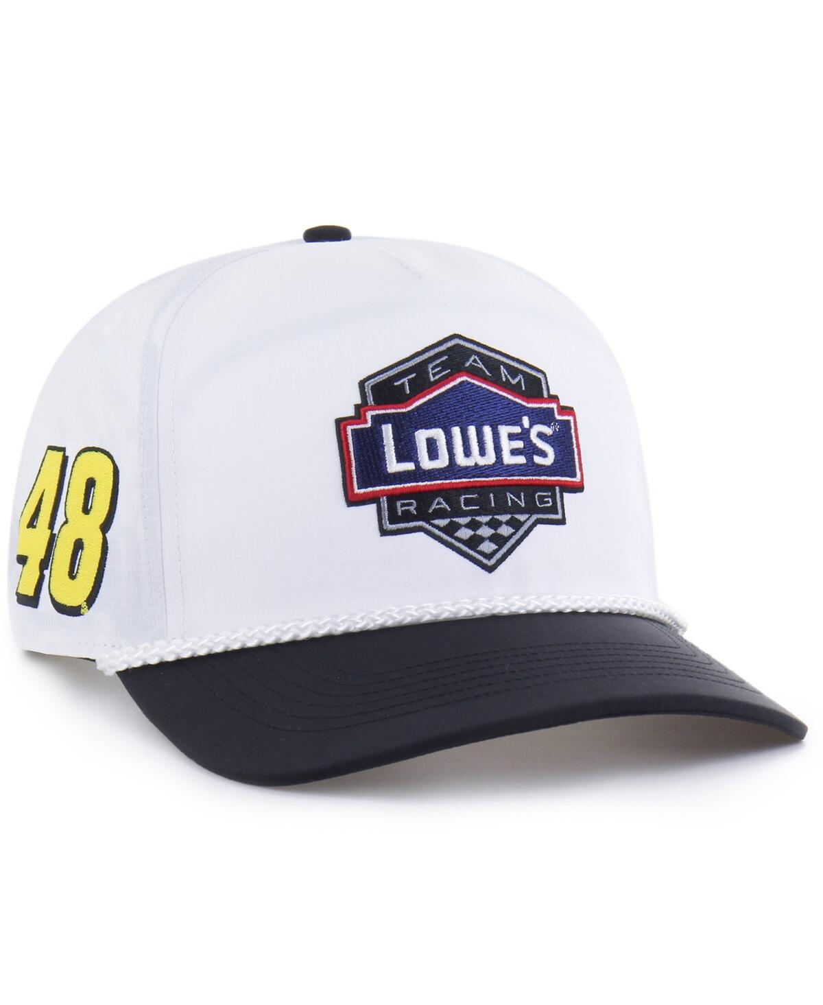 47 Brand Men's White/black Jimmie Johnson Lowe's Rope Hitch Adjustable Hat In Multi