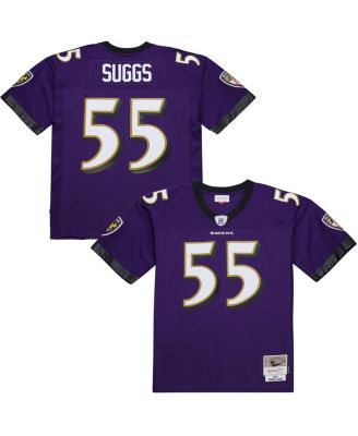 Mitchell & Ness - Men's Terrell Suggs Purple Baltimore Ravens 2003 Legacy Replica Jersey