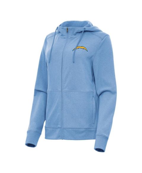 Женские худи Antigua Women's Heather Powder Blue Los Angeles Chargers Seeker Full-Zip Jacket