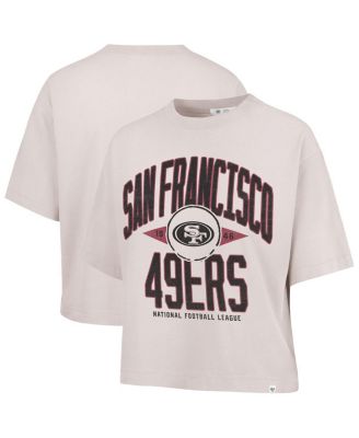 '47 Brand - Women's Natural San Francisco 49ers Cropped Windthrow Ravine T-Shirt