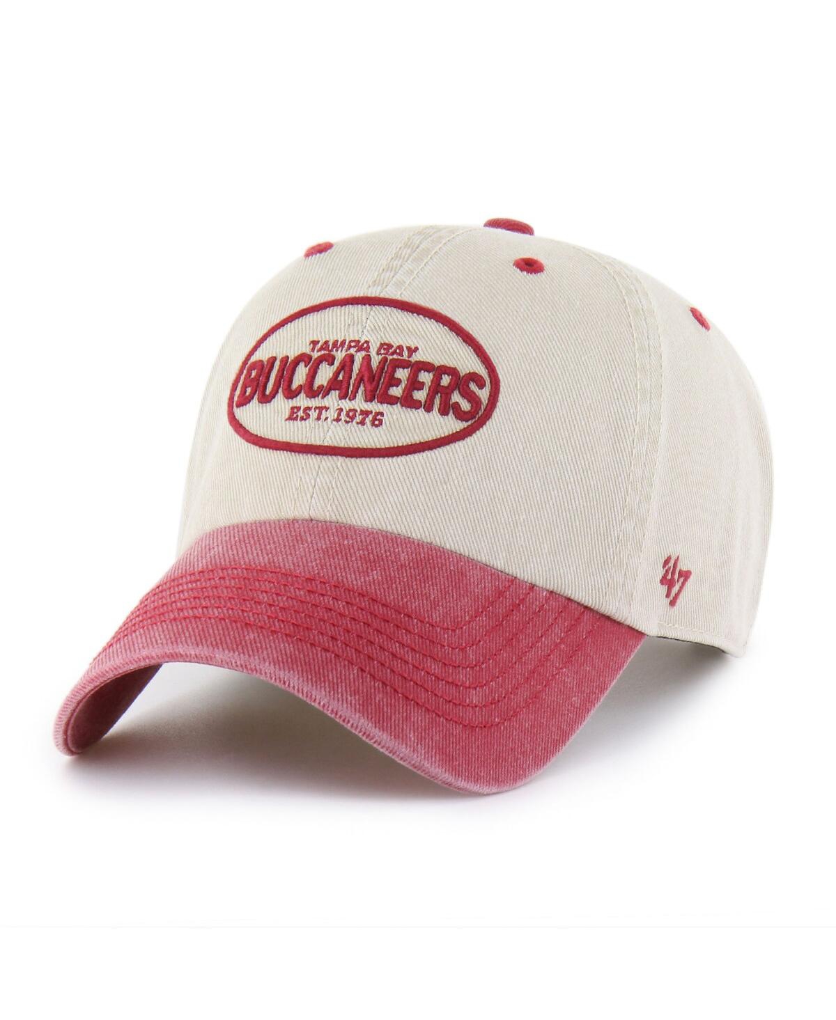 47 Brand Men's Khaki Tampa Bay Buccaneers Breaking Trail Clean Up Adjustable Hat In Brown
