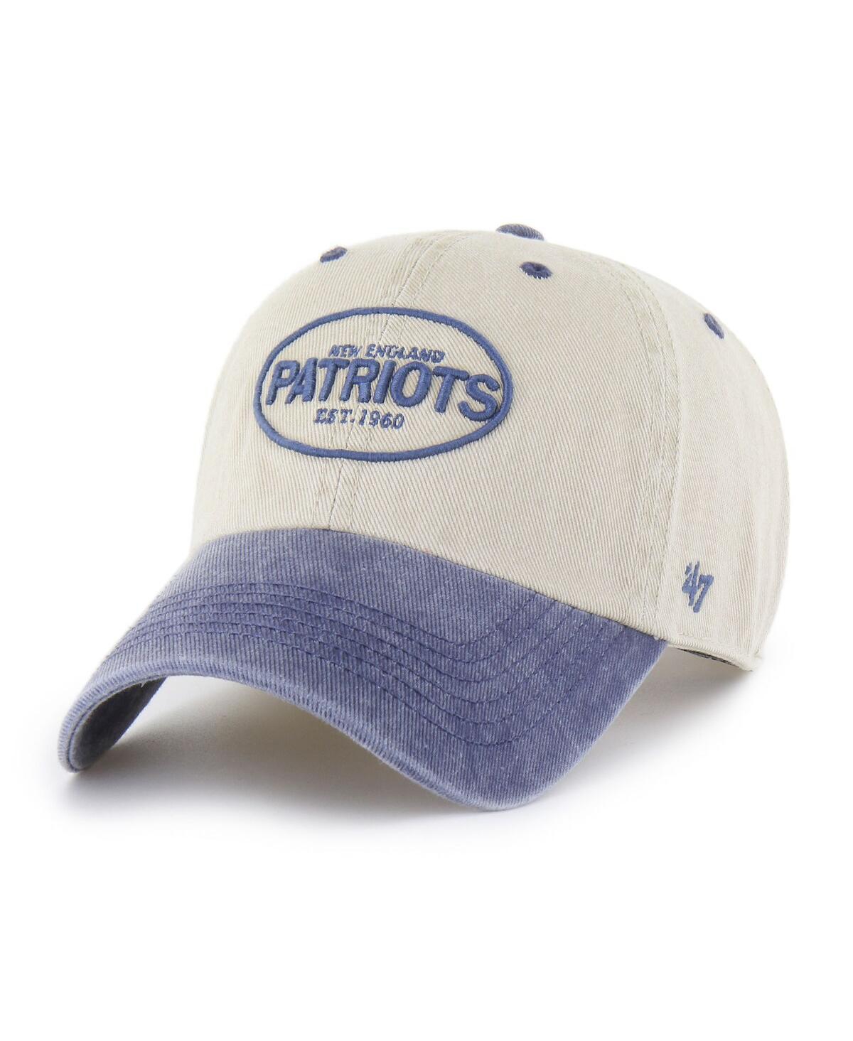 47 Brand Men's Khaki New England Patriots Breaking Trail Clean Up Adjustable Hat In Brown