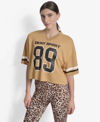 DKNY - Women's Cropped Mesh Varsity Jersey