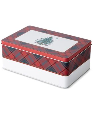 Christmas Tree Tartan 5-Piece Mug & Tin Coaster Set