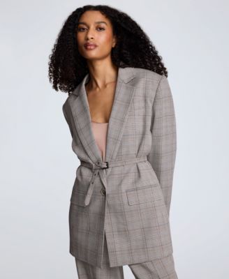 Women's Plaid Blazer