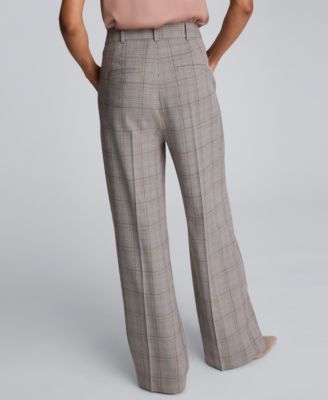 Women's Plaid High-Rise Pants