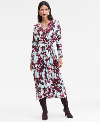 I.N.C. International Concepts - Women's Dolman-Sleeve Surplice-Neck Dress