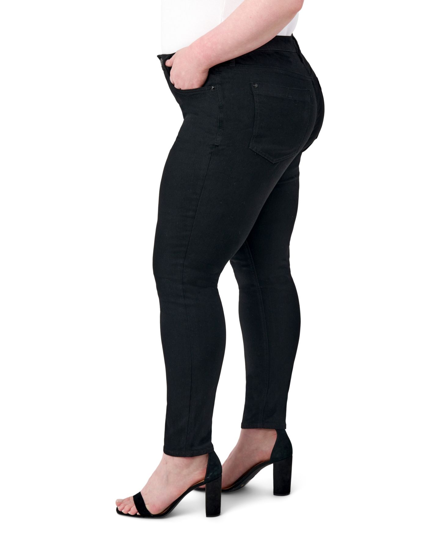 Женские джинсы Seven7 Plus Size Bombshell Skinny, цвет: Чёрный — фото 3