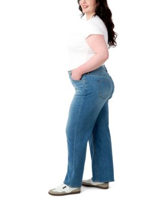 Plus Size Featherweight Wide Leg Jeans