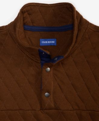 Men's Quilted Snap Mock Neck Sweater, Macy's Exclusive