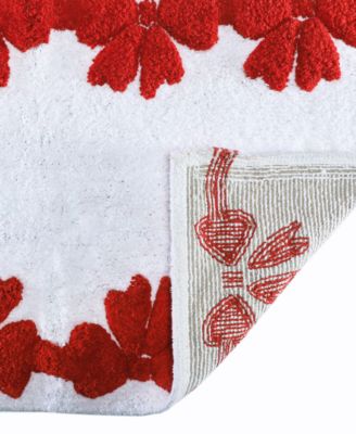 Holiday Bow Cotton Border Bath Rug, 20" x 32" 