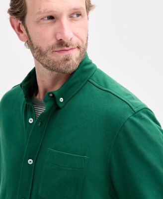 Men's Knit Button-Up Long-Sleeve Shirt, Macy's Exclusive