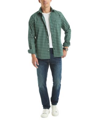 Men's Plaid Pattern Button-Down Shirt