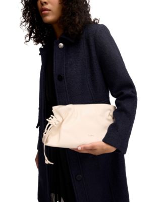 Sam Edelman Poppy Oversized Leather Drawstring Clutch - Macy's