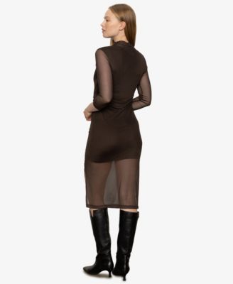 Women's Night Out Mock Neck Dress