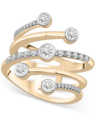 Wrapped - Diamond Bezel Wrap Ring (1/2 ct. t.w.) in 10k Gold