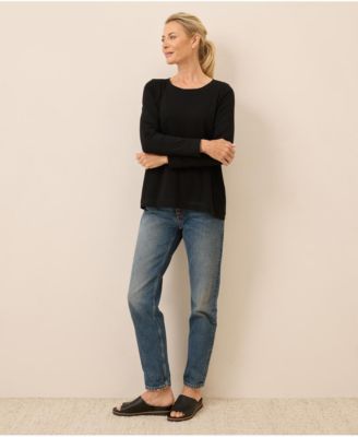 Luxe Stretch Jersey Swing Long Sleeve Tee