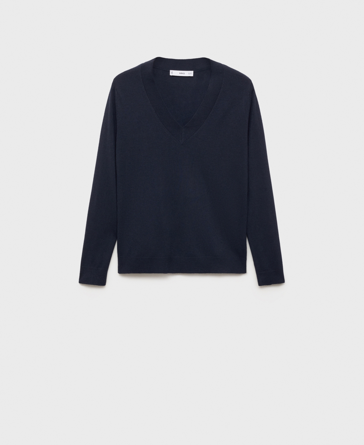 Mango Women's V-neck Knit Sweater In Blue