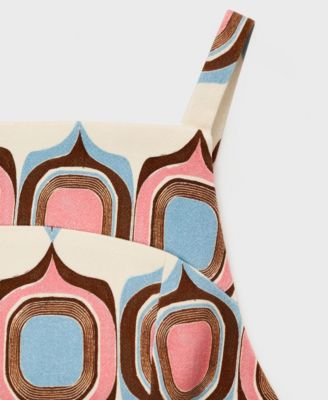 Women's Printed Boat-Neck Top