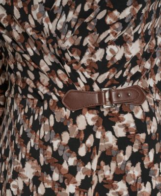 Women's 3/4-Sleeve Shirt Collar Dress