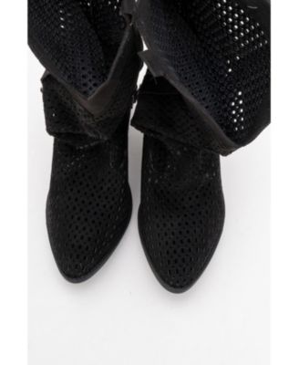 Larry Elasticated Block Heel Boot