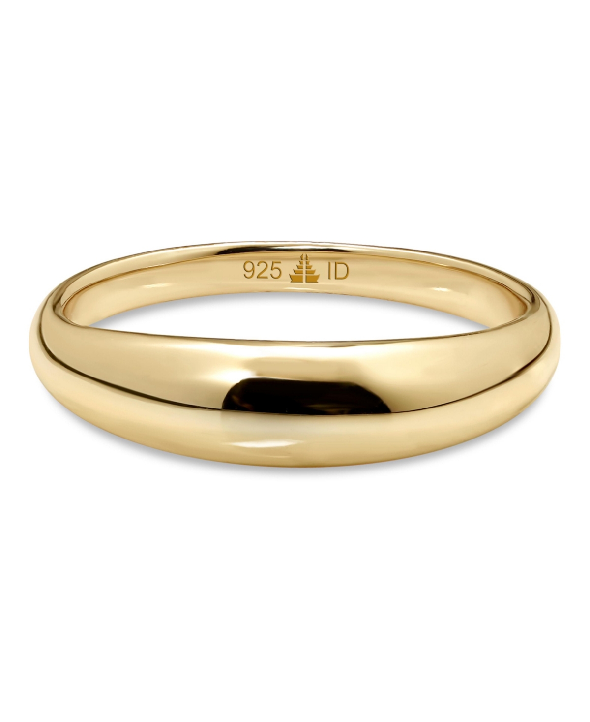 Dome Ring in Gold Plated Sterling Silver, Size - Gold