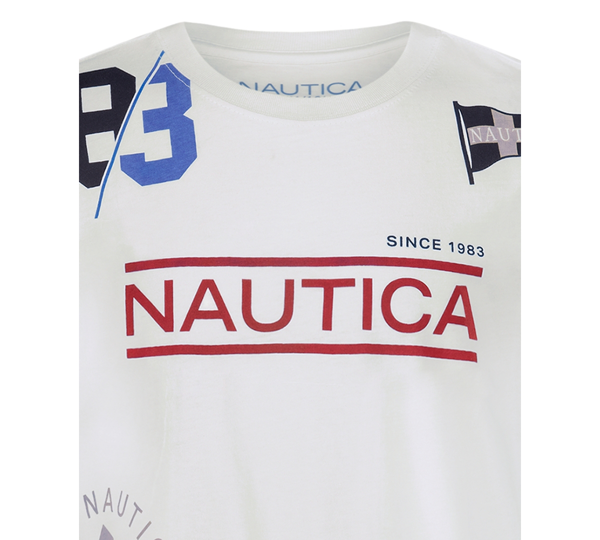 Nautica Toddler And Little Boys 2t-7 Playful Print Short Sleeve T-shirt In White