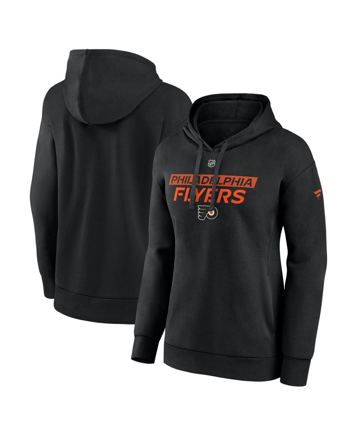 Fanatics Women's Black Philadelphia Flyers Authentic Pro Core Primary Fleece Pullover Hoodie In Black