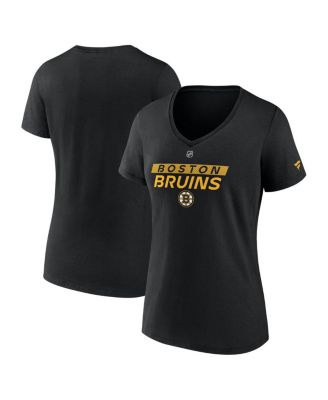 Fanatics - Women's Black Boston Bruins Authentic Pro Core Primary V-Neck T-Shirt