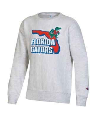 Big Boys and Girls Heather Gray Florida Gators Reverse Weave Pullover Sweatshirt