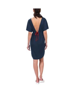 Women's Navy New England Patriots Versus Swim Cover-Up