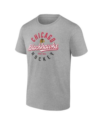Men's Gray Chicago Blackhawks Emblem T-Shirt