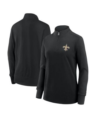 Logo Athletic - Women's Black New Orleans Saints Velocity Quarter-Zip Jacket